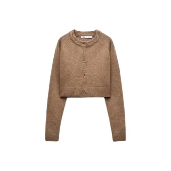 ZARA Sweater Women's Brown Yellow