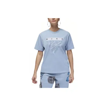 Jordan Drop Shoulder Sleeve T-Shirt Women's Sky Blue