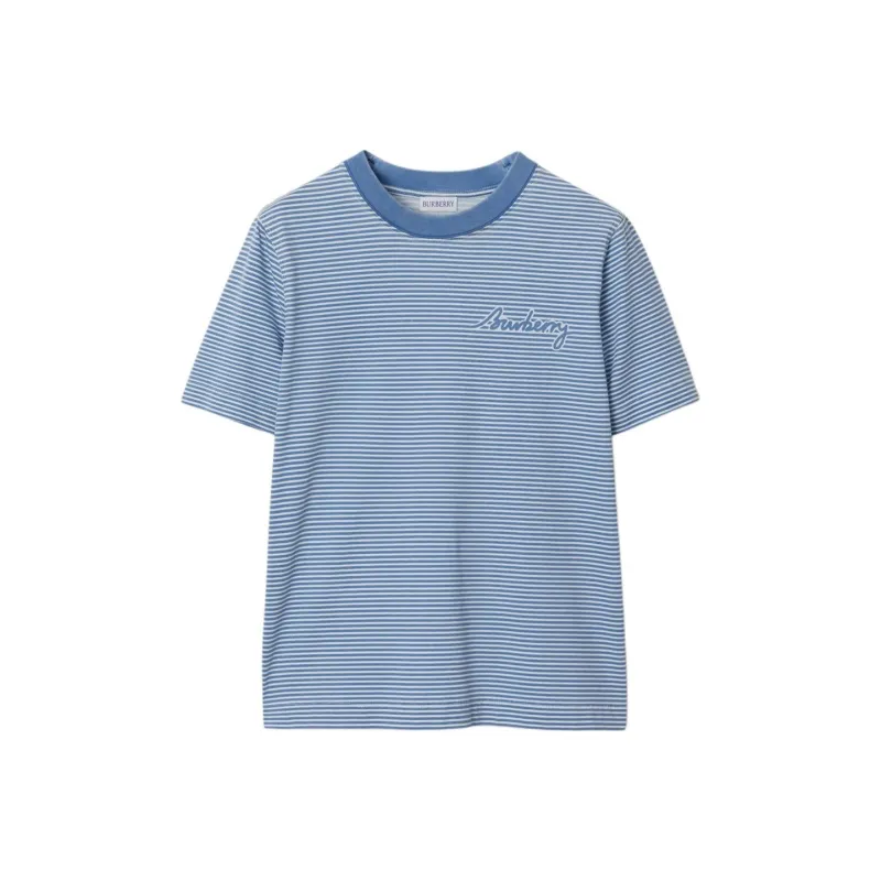 Burberry Striped Cotton T shirt-0
