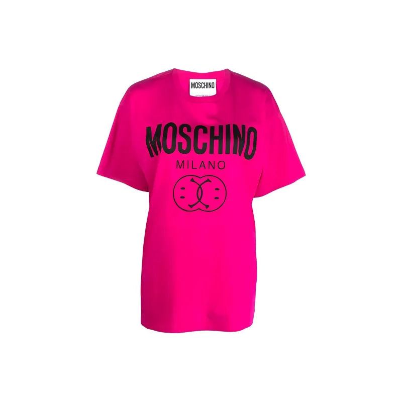 Smiley X MOSCHINO T-Shirts Women's Rose Red-0