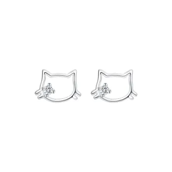 Lady Go S999 Fine Silver Stud Earrings Women's