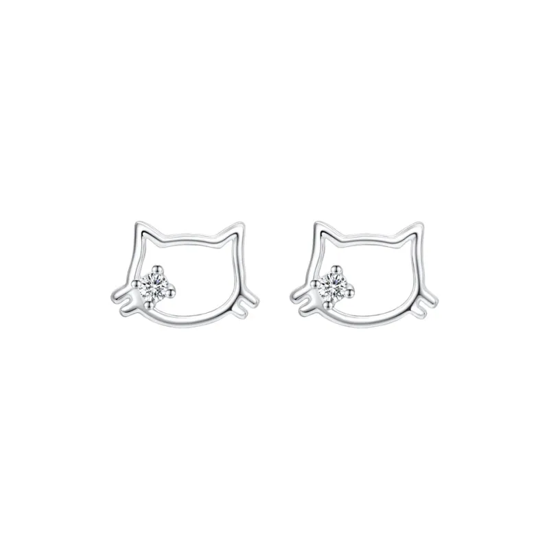 Lady Go S999 Fine Silver Stud Earrings Women's-0