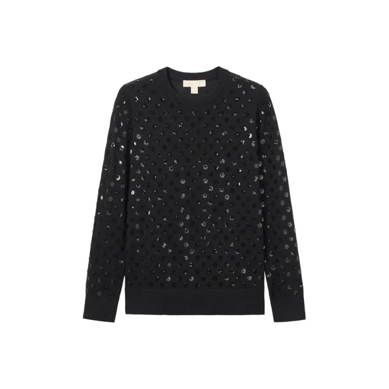 MICHAEL KORS Sequined Dot Wool Sweater-0