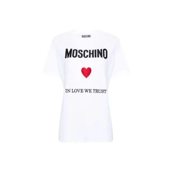 MOSCHINO In Love We Trust Cotton T shirt