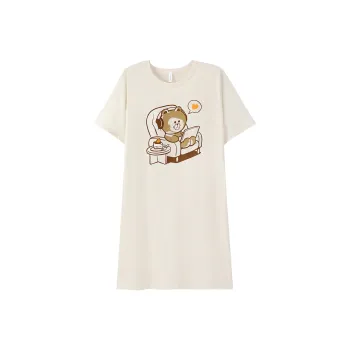 Nodos Shield Nightgown Women's Beige Yellow