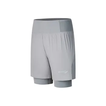 Saucony Sports Shorts Men's Stone Gray