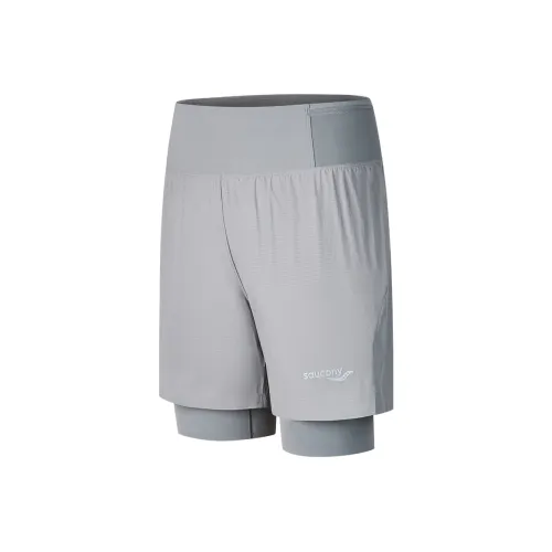 Saucony Sports Shorts Men's Stone Gray
