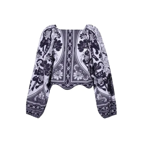 Farm Rio Flower Leopard Blouse