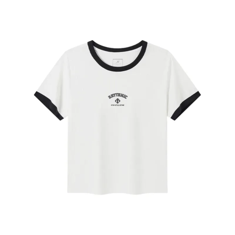 XTEP Sports Life Collection T Shirt Women's Raw White-0