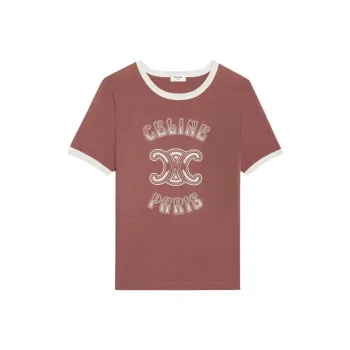 CELINE Paris 70's T shirt In Cotton Jersey