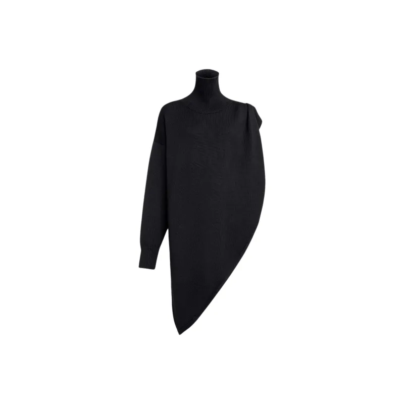 Alaia Knitted Asymmetrical Cape Jumper-0