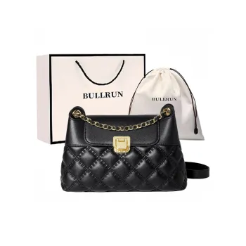 Bullrun Cow Leather Crossbody Bag, Shoulder Bag Women's Black