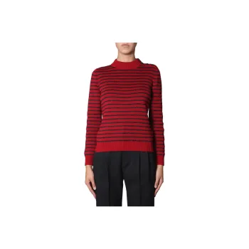 SAINT LAURENT Striped Knit Sweater