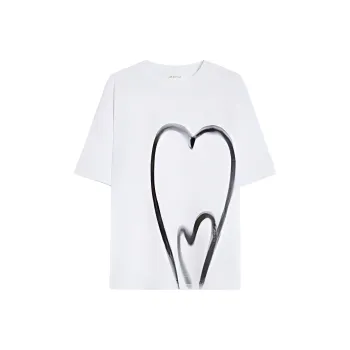 SportMax Heart Printed Crewneck T Shirt