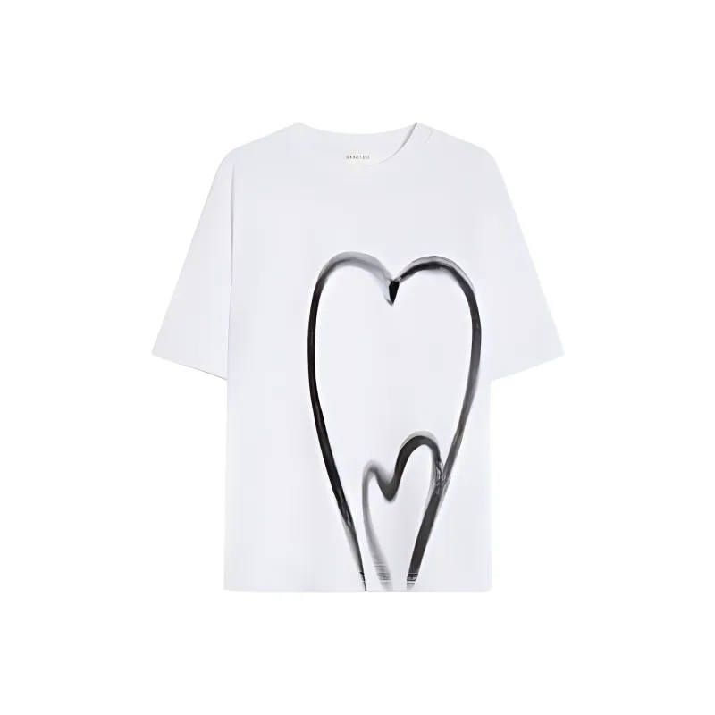 SportMax Heart Printed Crewneck T Shirt-0