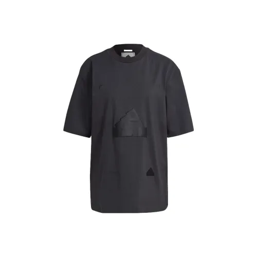 Adidas Drop Shoulder Sleeve T Shirt Women's Black
