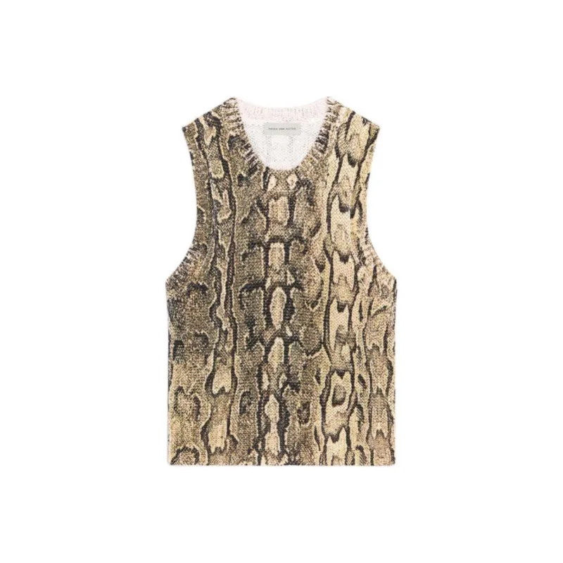 DRIES VAN NOTEN Snake print Top-0