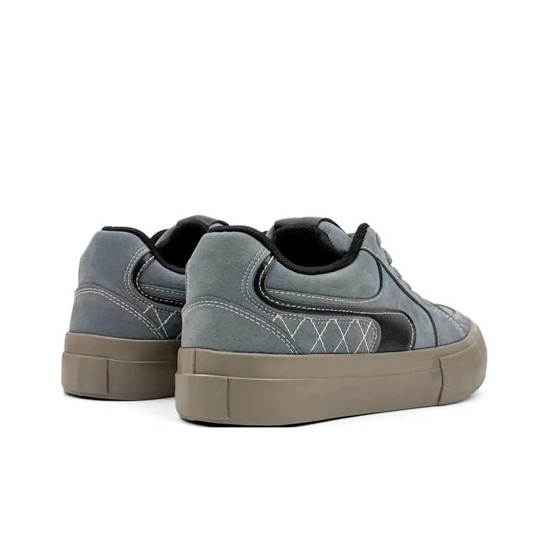 Mengsai Cushioning, Wear Resistant Low Top Skateboard Shoes Men's Blue-5