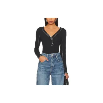 FREE PEOPLE T-Shirt Women's Dark Blue