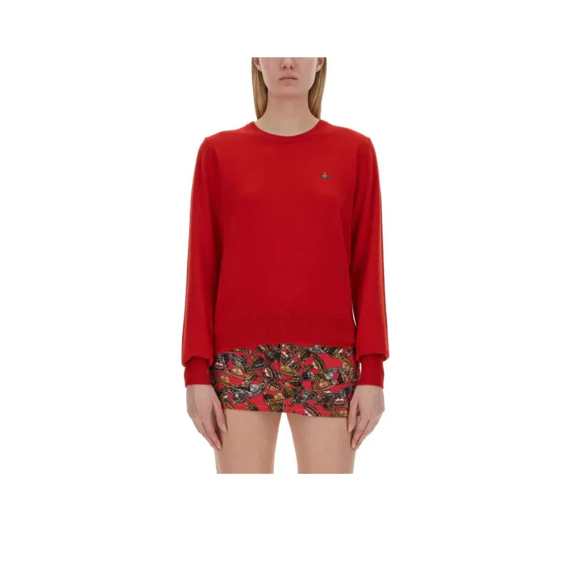 Vivienne Westwood Orb Embroidered Crewneck Jumper-0