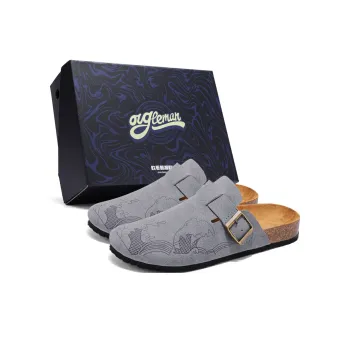 OUGLEMEN Quiet Odor Resistant Closed Toe Slippers Men's
