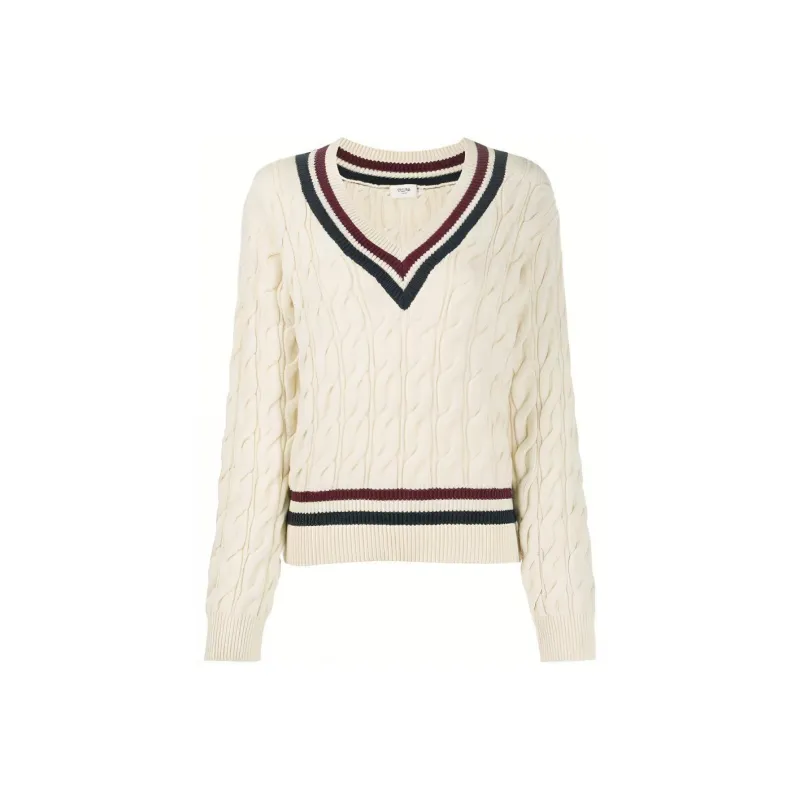 CELINE FW21 Loose Fit Sweater Women's White-0