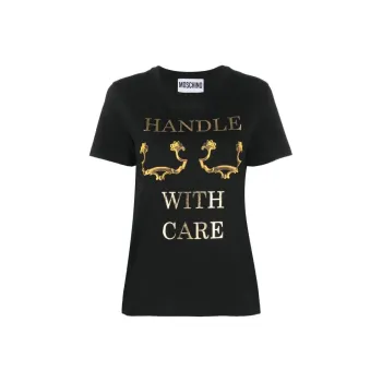 MOSCHINO Double Smiley Crewneck T Shirt