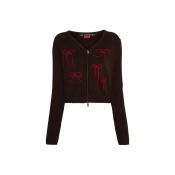 ANDERSSON BELL Ribbon Embroidery Knit Cardigan