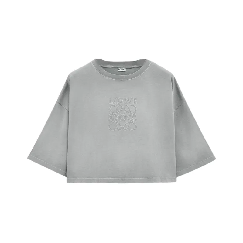 LOEWE Cropped Cotton T shirt-0