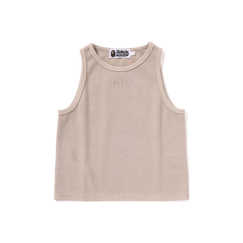 Bape Women's Pigment Dyed Rib Tank Top Grey-1