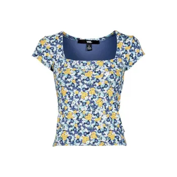 Vans DECO DITSY CAPSLV T-Shirts Women's Blue