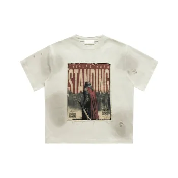 YIMAI Summer 100% Cotton Short Sleeved T Shirt Digital Direct Injection Unisex Emphasize Craft
