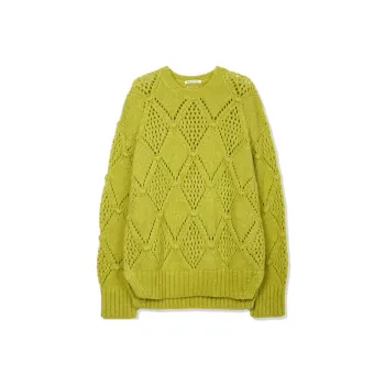 Roselingling Sweater Women's Lime Green Cabbage