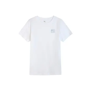 PUMA Drop Shoulder Sleeve T Shirt Women's White