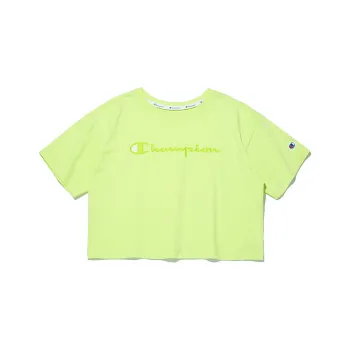 Champion Drop Shoulder Sleeve T Shirt Women's Light Yellow Green
