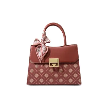 CLEVER& KETCH Leather Shoulder Bag, Crossbody Bag, Handbag Women's Red