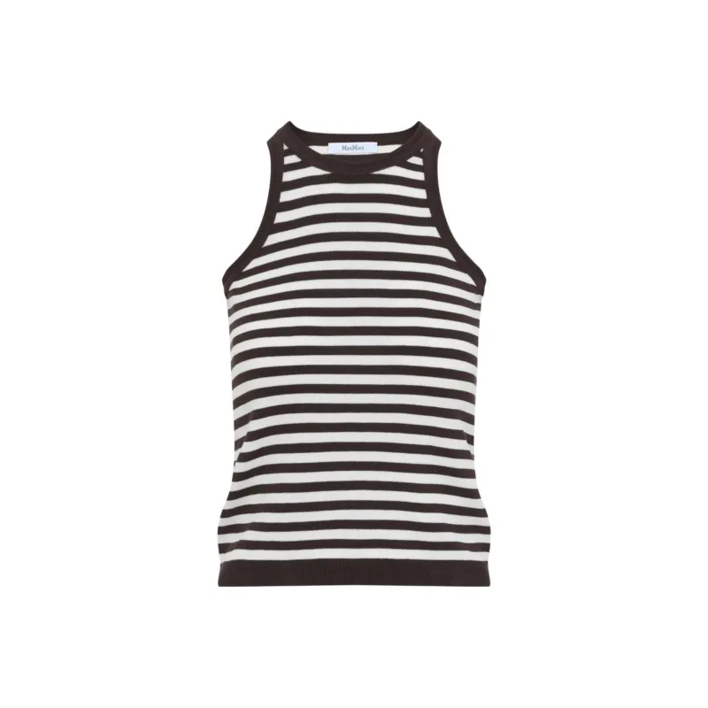 MaxMara Arnes Striped Ribbed Tank Top-0