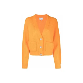 GANNI SS22 Fitted Sweater Women's Orange