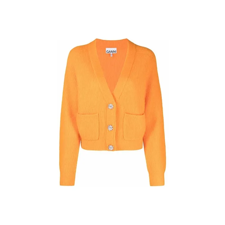GANNI SS22 Fitted Sweater Women's Orange-0