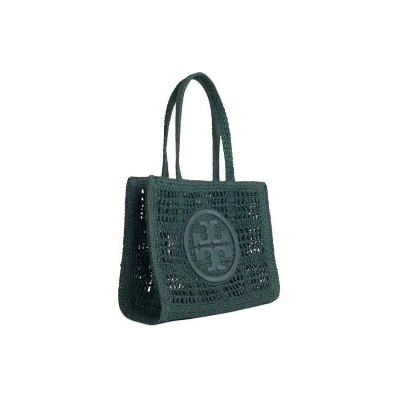 TORY BURCH Ella Cotton Tote Bag, Shopping Bag, Handbag Women's Sky Blue-1