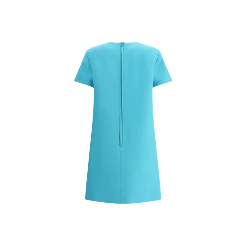 Valentino Short Sleeved Dress Women's Blue-1