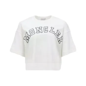 Moncler Drop Shoulder Sleeve T-Shirt Women's White