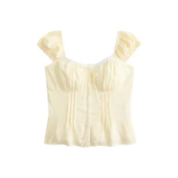 Hollister T Shirt Women's Light Yellow