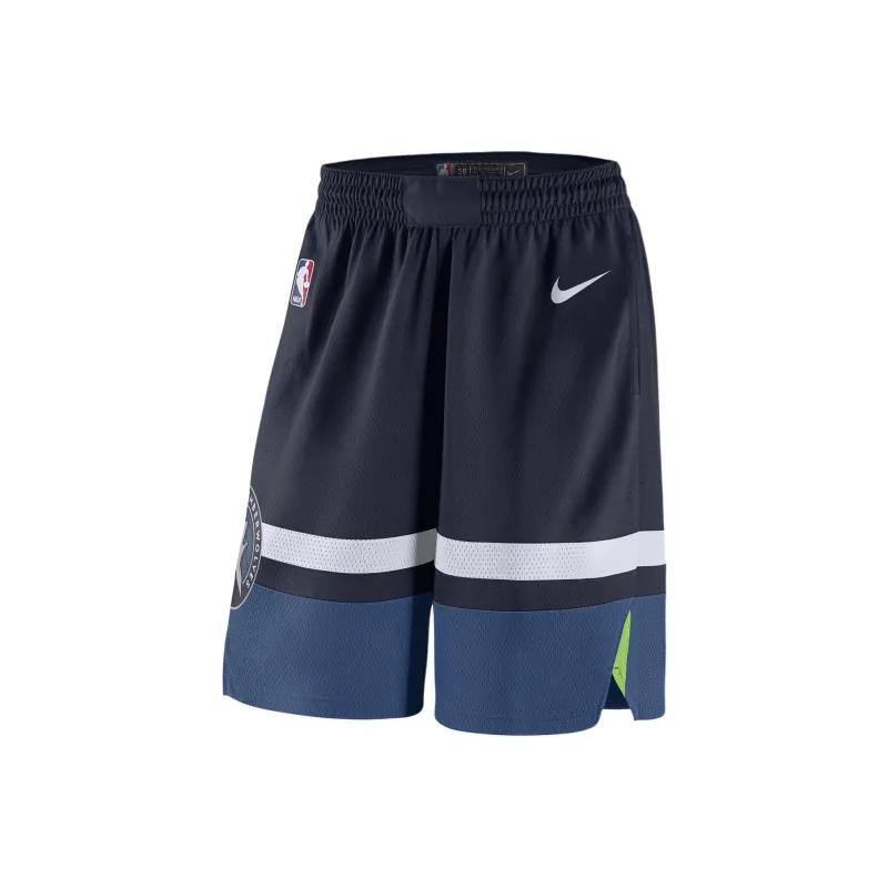 Nike NBA Collaboration Minnesota Timberwolves Icon Edition Swingman Basketball Shorts Men's Marine Blue-0