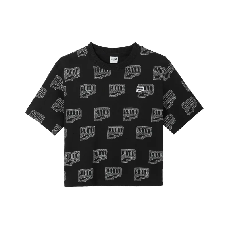 PUMA Drop Shoulder Sleeve T Shirt Women's Black-0