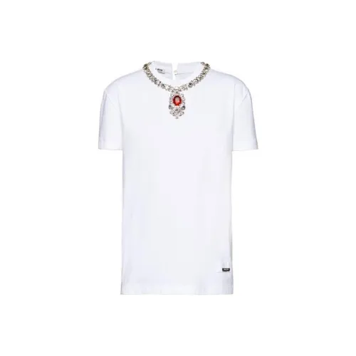 MIU MIU Regular T Schwarz Women's White