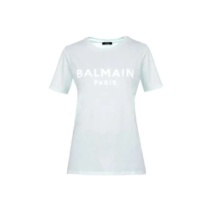 BALMAIN T-Shirts Women's Light Blue-0