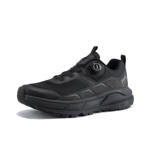Jeep Cushioning Height Increasing Lightweight Breathable Slip Resistant Casual Training Running Shoes Men's Black