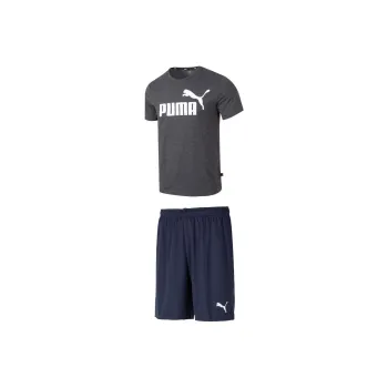 PUMA Casual Sportswear Men Dark Gray Top+Navy Blue Shorts