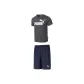 Dark Gray Top+Navy Blue Shorts